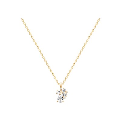 Pendentif en plaqué or et oxyde de zirconium