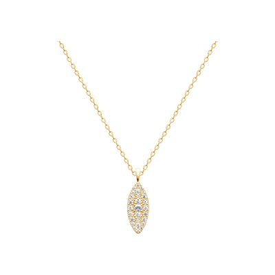 Pendentif en plaqué or et oxyde de zirconium
