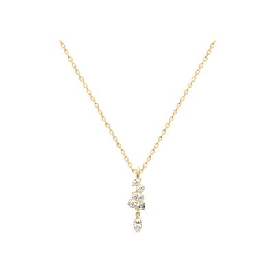 Pendentif en plaqué or et oxyde de zirconium