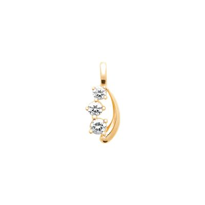 Pendentif en plaqué or et oxyde de zirconium