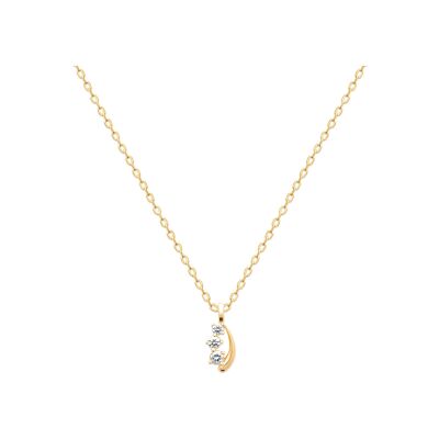 Pendentif en plaqué or et oxyde de zirconium