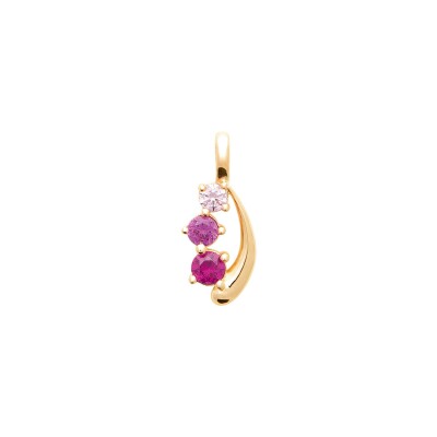 Pendentif en plaqué or et pierre synthétique