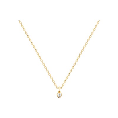 Pendentif en plaqué or et oxyde de zirconium