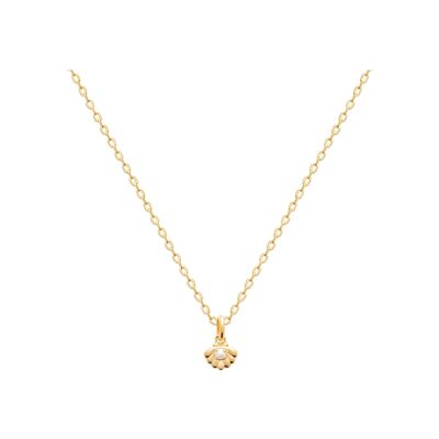 Pendentif en plaqué or et perle de culture