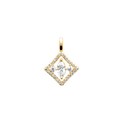 Pendentif en plaqué or et oxyde de zirconium