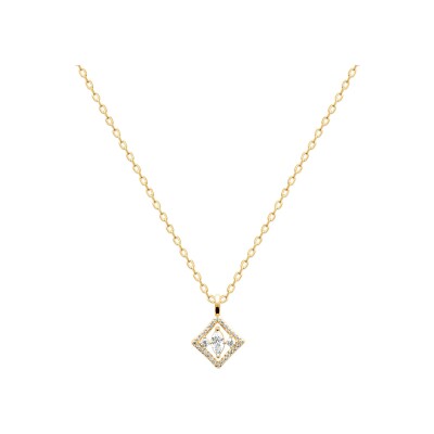 Pendentif en plaqué or et oxyde de zirconium