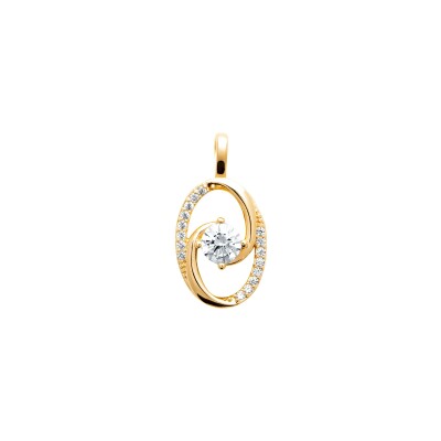 Pendentif en plaqué or et oxyde de zirconium