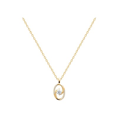 Pendentif en plaqué or et oxyde de zirconium