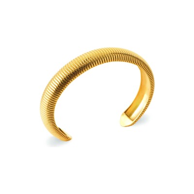 Bracelet jonc en acier pvd doré