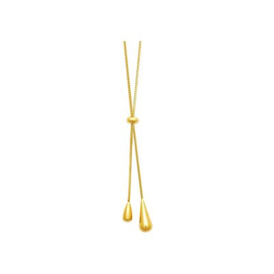 Collier en acier pvd doré - 55cm