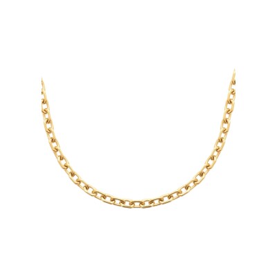 Collier en acier pvd doré - 50cm