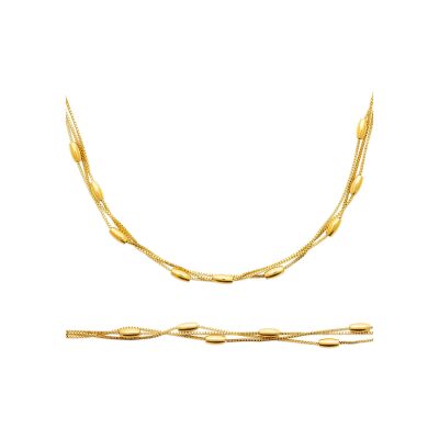 Bracelet en acier pvd doré - 20cm