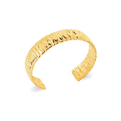 Bracelet jonc en acier pvd doré