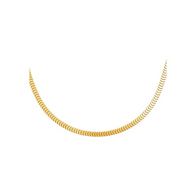 Collier en acier pvd doré - 45cm