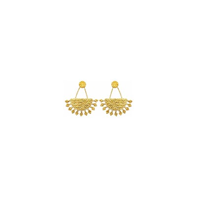 Boucles d'oreilles en acier pvd doré