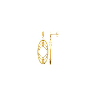 Boucles d'oreilles en acier pvd doré