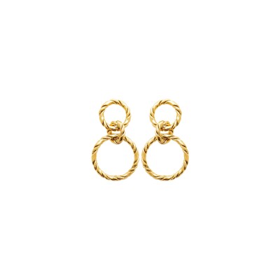 Boucles d'oreilles en acier pvd doré