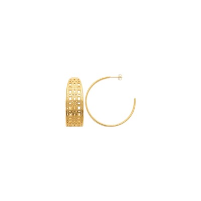 Boucles d'oreilles créoles en acier pvd doré
