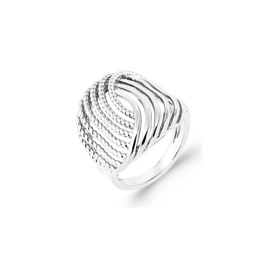 Bague en argent rhodié