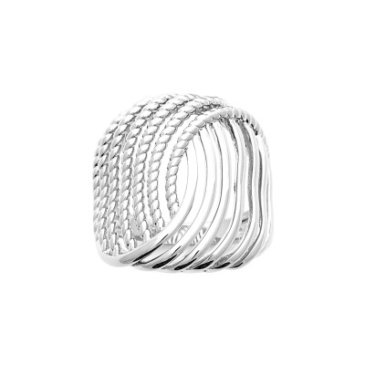 Bague en argent rhodié