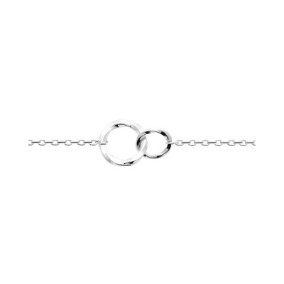 Bracelet en argent rhodié - 18cm