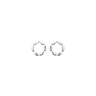 Boucles d'oreilles en argent rhodié