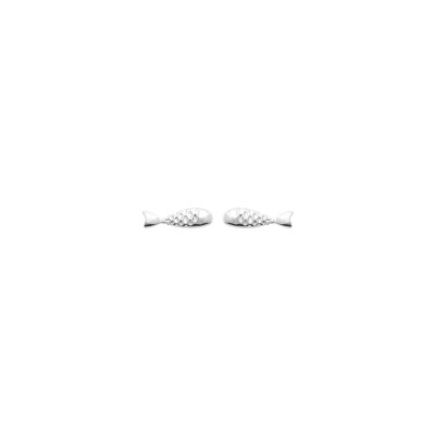 Boucles d'oreilles en argent rhodié