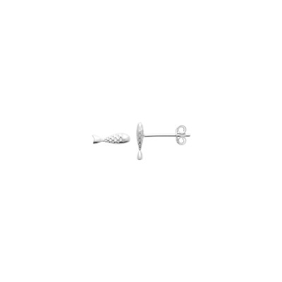 Boucles d'oreilles en argent rhodié