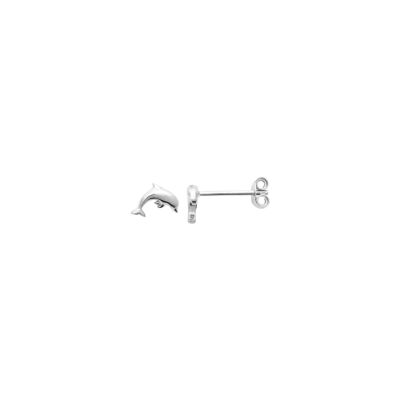 Boucles d'oreilles en argent rhodié