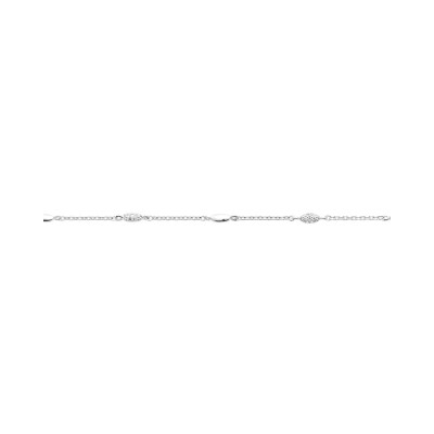 Bracelet en argent rhodié et oxyde de zirconium - 18cm
