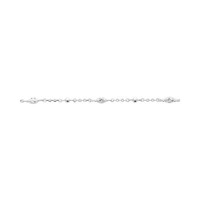 Bracelet en argent rhodié et oxyde de zirconium - 18cm