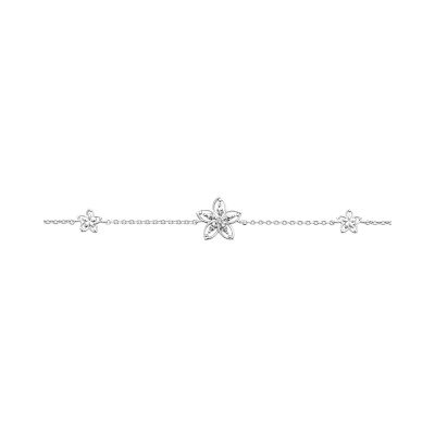 Bracelet en argent rhodié et oxyde de zirconium - 18cm