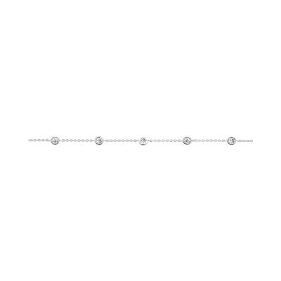 Bracelet en argent rhodié et oxyde de zirconium - 18cm