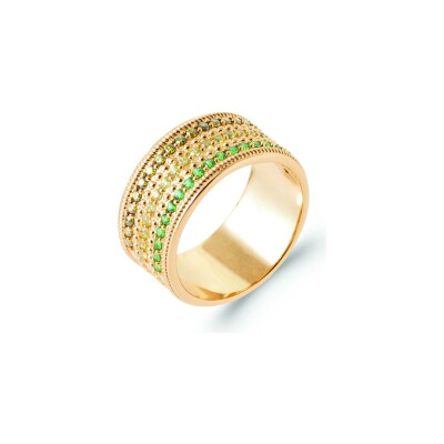 Bague en plaqué or et pierre synthétique