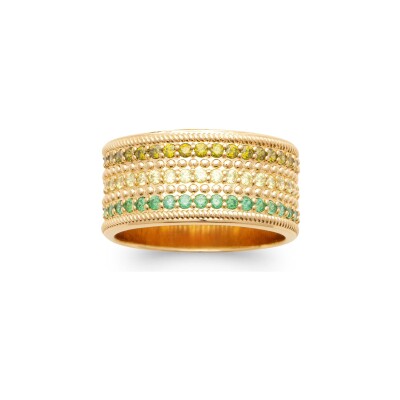 Bague en plaqué or et pierre synthétique