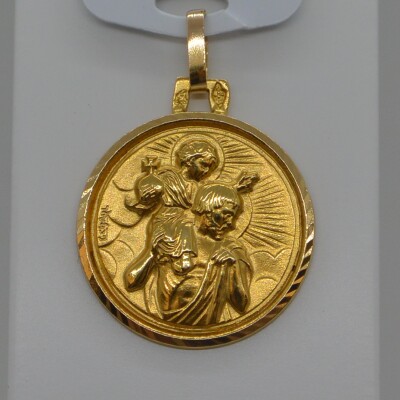 Médaille Saint-Christophe Entourage Strié