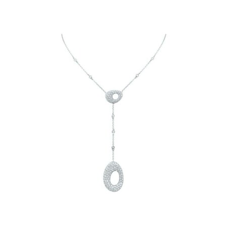 Collier Raynal Y en or blanc et diamants