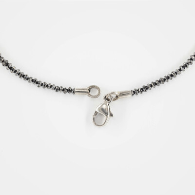 Bracelet Mirage or blanc & diamants noirs 