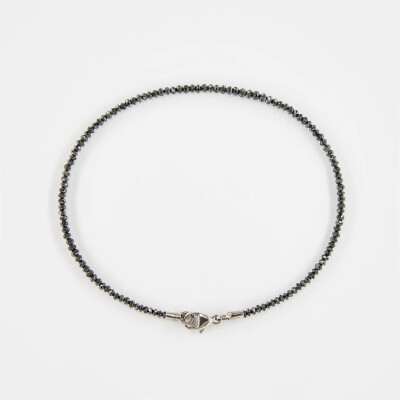 Bracelet Mirage or blanc & diamants noirs 