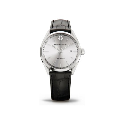 Montre Maison du Temps MTOmicron Silver Cuir Noir