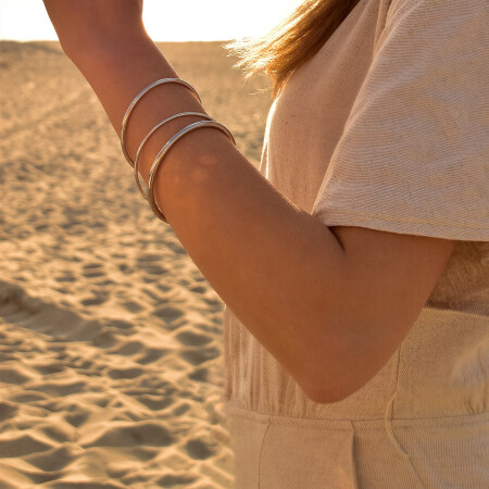 Le bracelet jonc argent Diana