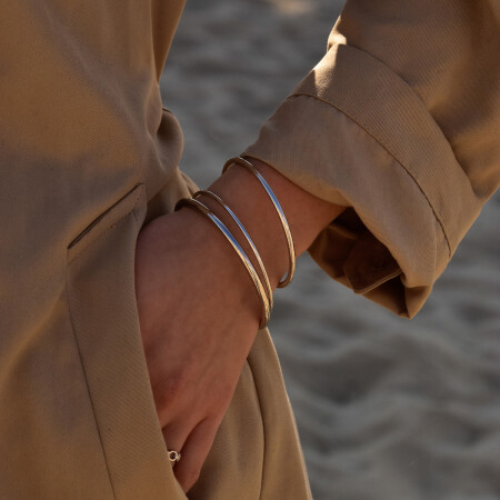 Le bracelet jonc argent Diana