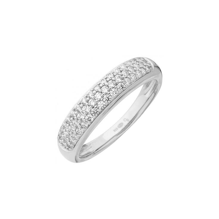 Bague en argent et oxyde de zirconium