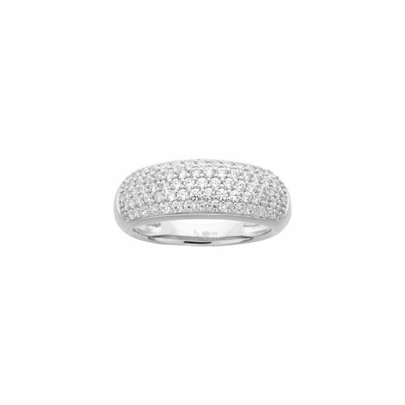 Bague en argent et oxyde de zirconium