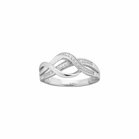 Bague en argent et oxyde de zirconium