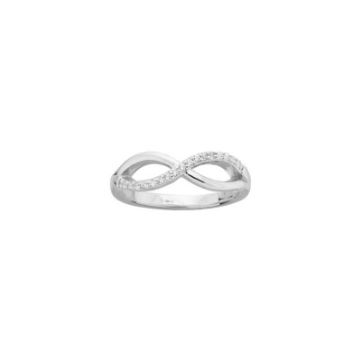 Bague infini en argent et oxyde de zirconium