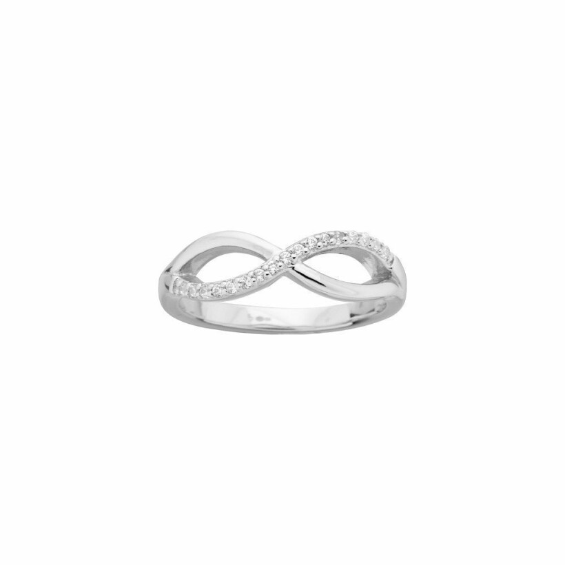 Bague en argent et oxyde de zirconium