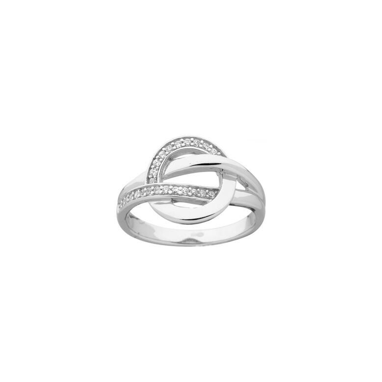 Bague en argent et oxyde de zirconium