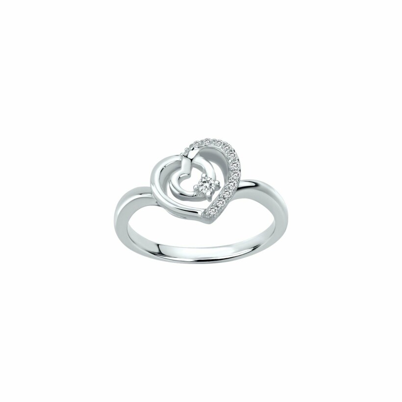 Bague en argent et oxyde de zirconium