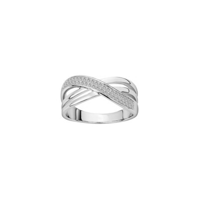 Bague en argent et oxyde de zirconium